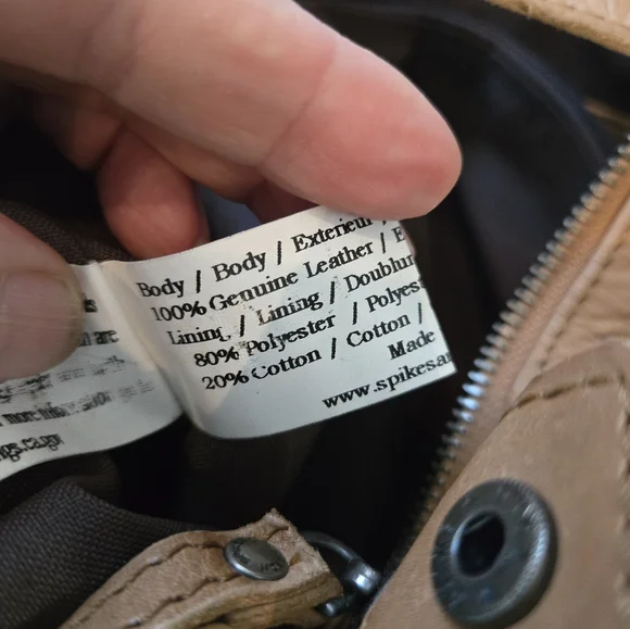 Spikes & Sparrow Tan Leather Satchel Bag Purse Very Good Condition - Picture 3 of 9